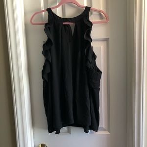 Black Ruffle Tank